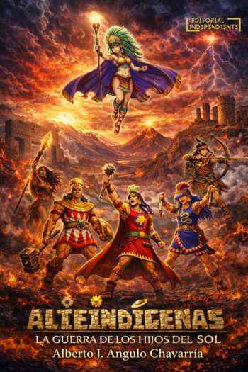 Portada - Alieindigenas La guerra de los hijos del sol - Alberto Angulo Chavarría -Editorial independiente S.A.C.S.
